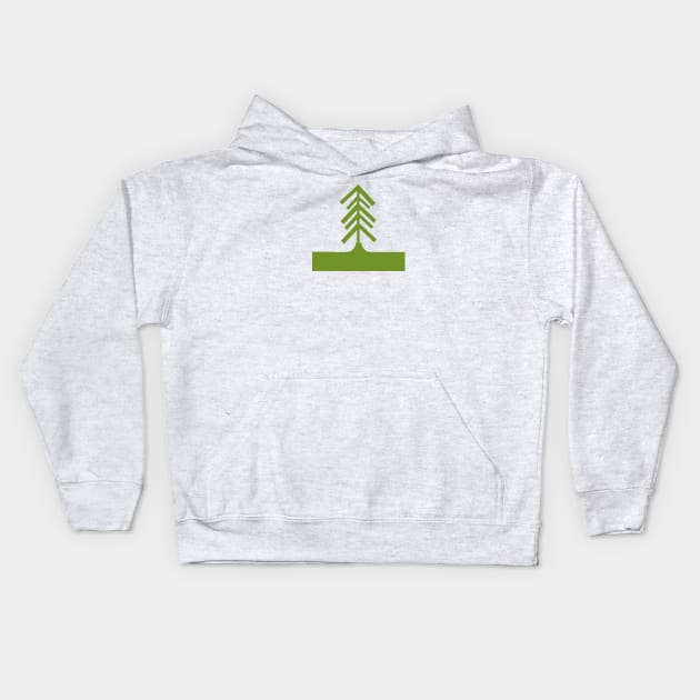 Pine tree figurine : Kids Hoodie by Annie Pom Freitag